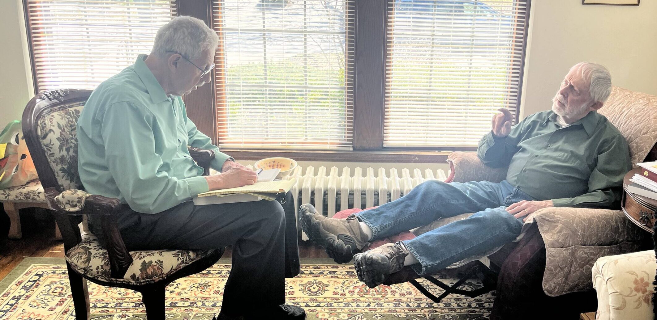 Miles and Steve point (1)