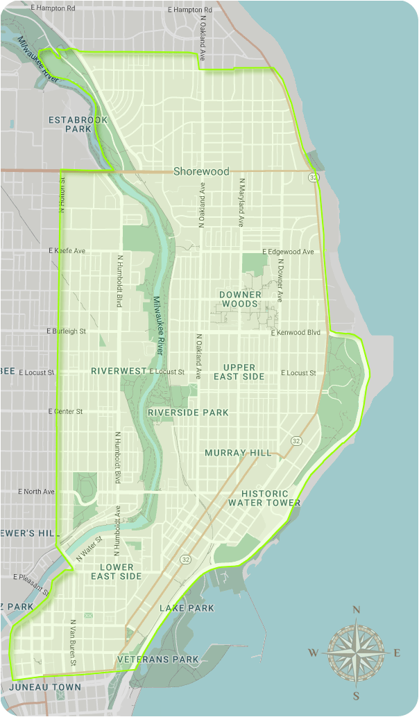 Eastside Senior Services Areas Served Map